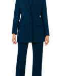 Classic Women's Pant Suit - Dark Blue