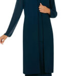 Elegant Teal Blue 3-Piece Plus Size Suit