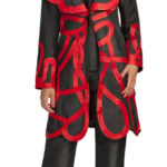 Black & Red Statement Pantsuit -  Elegant & Bold
