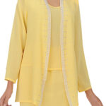 Yellow Rhinestone Embellished Suit