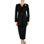 Elegant Black Skirt Suit - Formal Occasions