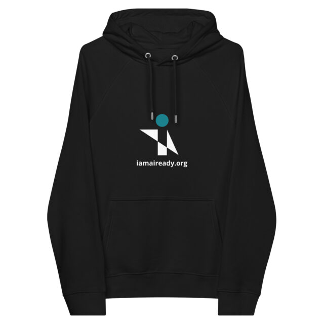 I AM AI Ready Unisex eco raglan hoodie I AM AI Ready Unisex eco raglan hoodie