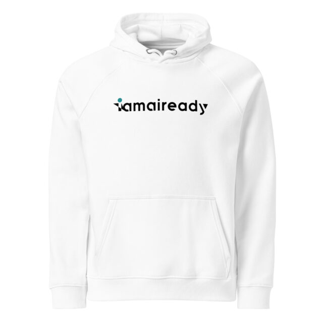 I AM AI Ready Unisex eco raglan hoodie I AM AI Ready Unisex eco raglan hoodie